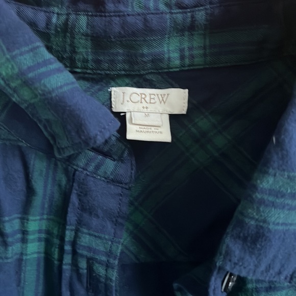 Green Plaid J Crew cardigan - Picture 2 of 2